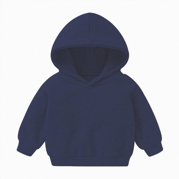 Wonitaaizi Girls Oversized Hoodies Basic Pullover Hooded Sweatshirts Casual Outfits Fall Winter Clothes (18-24 Months,Navy)