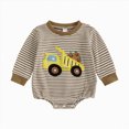 thumbnail image 1 of Wonitaaizi Halloween Baby Clothes Newborn Boy Girl Pumpkin Bubble Romper Sweatshirt Infant Toddler Fall Outfit(3-6 Months,Yellow), 1 of 5