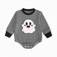 thumbnail image 1 of Wonitaaizi Halloween Baby Clothes Newborn Boy Pumpkin Romper Sweatshirt Fall Outfit(3-6 Months,Black), 1 of 5