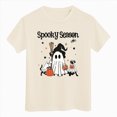 thumbnail image 1 of Wonitaaizi Halloween Graphic Tees for Girls Short Sleeve Crew Neck T Shirts Kids Summer Cute Beige for Size 5-6 Years, 1 of 7