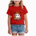 thumbnail image 1 of Wonitaaizi Halloween Outfit Toddler Boy Girl Pumpkin Ghost T-Shirt Kids Ghost Pullover(7-8 Years,Red), 1 of 5