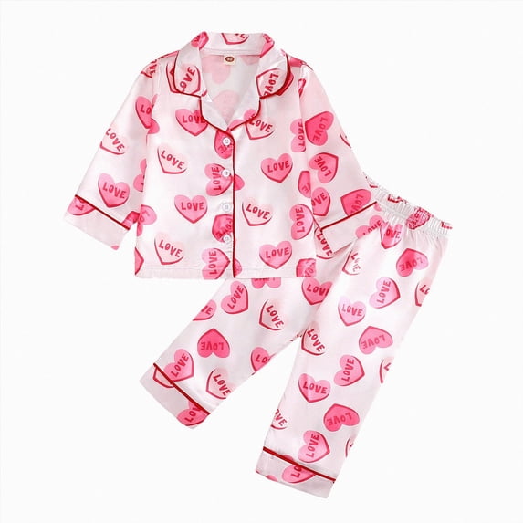 Wonitaaizi Halloween Pajamas Boy Girl Silk Pajamas Floral Pumpkin Ghost Long Sleeve Button Up Top Pants Pjs Sleepwear(18-24 Months,Pink)