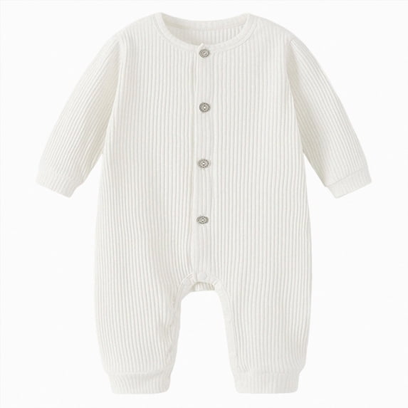 Wonitaaizi Infant Baby Boy Fall Clothes Long Sleeve Onesie Romper Jumpsuit Winter(12-18 Months,White)