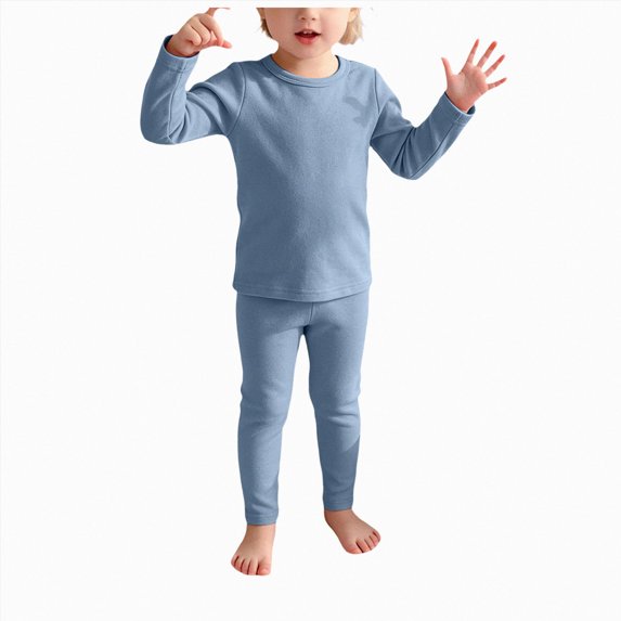 Wonitaaizi Kids Long Underwear Set Toddler Winter Warm Jammies Sleepwear Pajamas, Soft, Breathable and Stretchy