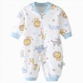thumbnail image 1 of Wonitaaizi Newborn Baby Boy Bodysuit Long Sleeve Jumpsuit Outfits Clothes(3-6 Months,Light Blue), 1 of 6
