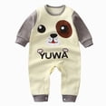 thumbnail image 1 of Wonitaaizi Newborn Baby Boy Outfit Long Sleeve Romper Jumpsuit Cute Infant Fall Winter Clothes(1-3 Months,Grey), 1 of 4