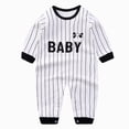 thumbnail image 1 of Wonitaaizi Newborn Baby Boy Outfit Long Sleeve Romper Jumpsuit Cute Infant Fall Winter Clothes(3-6 Months,White), 1 of 4