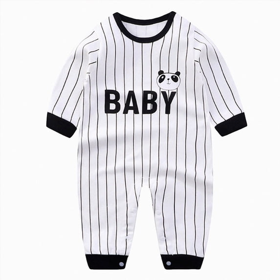 Wonitaaizi Newborn Baby Boy Outfit Long Sleeve Romper Jumpsuit Cute Infant Fall Winter Clothes(3-6 Months,White)