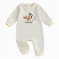 thumbnail image 1 of Wonitaaizi Newborn Baby Boy Romper Duck Jumpsuit Warm Clothes One Piece Fall Winter Outfits (3-6 Months,White), 1 of 7