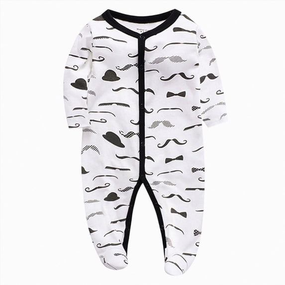 Wonitaaizi Newborn Baby Girl Bodysuit Long Sleeve Jumpsuit Outfits Clothes (0-3 Months,White)