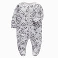 thumbnail image 1 of Wonitaaizi Newborn Baby Girl Bodysuit Long Sleeve Jumpsuit Outfits Clothes (6-9 Months,Grey), 1 of 7