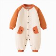 thumbnail image 1 of Wonitaaizi Newborn Baby Girl Clothes Footies Romper Bodysuit Jumpsuit(0-3 Months,Orange), 1 of 6