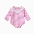 thumbnail image 1 of Wonitaaizi Newborn Infant Baby Girl Romper Onesie Long Sleeve Bodysuit Cute Fall Clothes (3-6 Months,Red), 1 of 7