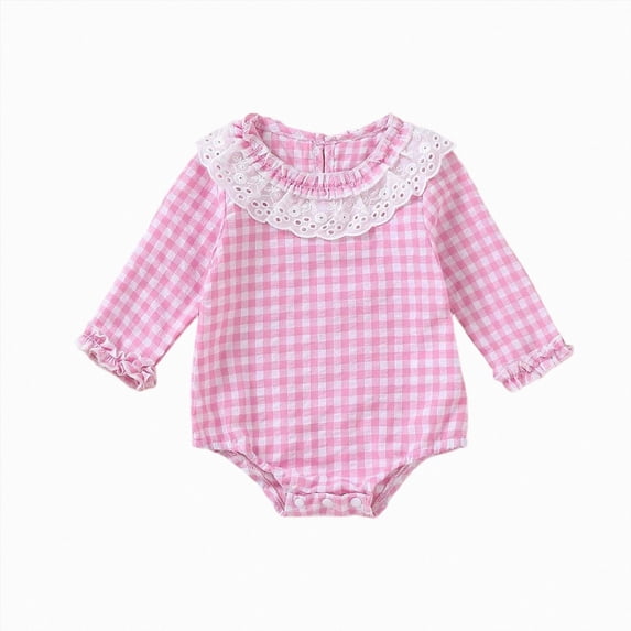 Wonitaaizi Newborn Infant Baby Girl Romper Onesie Long Sleeve Bodysuit Cute Fall Clothes (3-6 Months,Red)