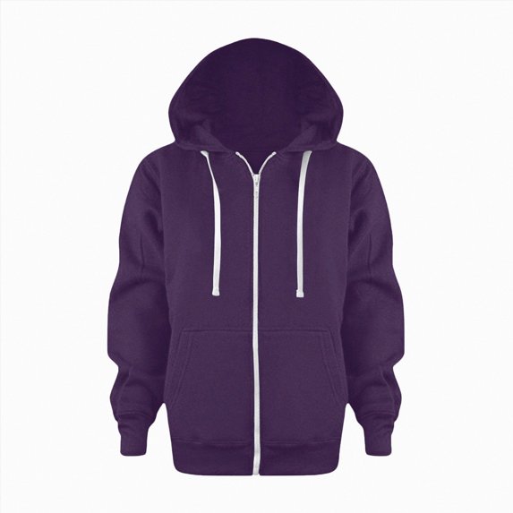 Wonitaaizi Teen Girls Oversiezd Zip Up Sweatshirts Cute Fleece Kids Hoodies Youth Long Sleeve Active Sport Jacket Coat (9-10 Years,Dark Purple)