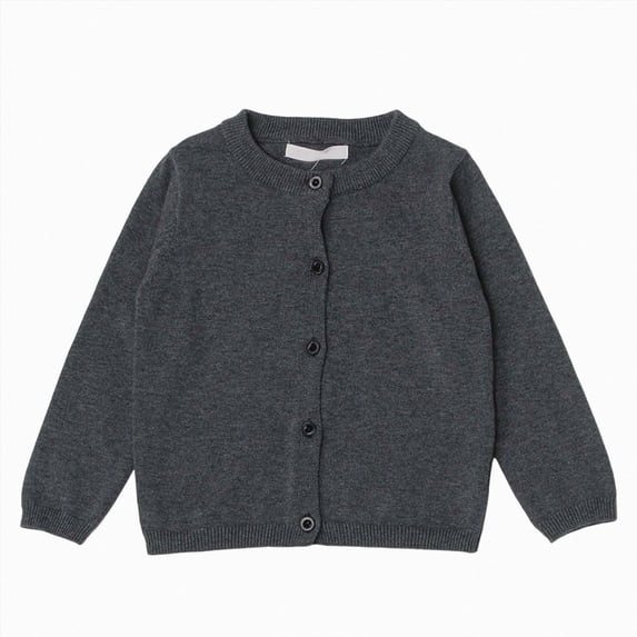 Wonitaaizi Toddler Boys Girls Crewneck Cardigan Sweaters Long Sleeve Kids Button School Uniform Knit Tops Outwear