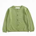 thumbnail image 1 of Wonitaaizi Toddler Boys Girls Crewneck Cardigan Sweaters Long Sleeve Kids Button School Uniform Knit Tops Outwear, 1 of 5