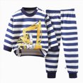 thumbnail image 1 of Wonitaaizi Toddler Boys Pajamas Monster Truck Planets Sleepwear Pjs Sets Long Sleeve Jammies (3-6 Months,Navy), 1 of 4
