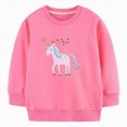 thumbnail image 1 of Wonitaaizi Toddler Girl Sweatshirt Clothes Long Sleeve Crewneck Clothing Top (2-3 Years,Pink), 1 of 7