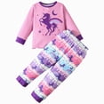 thumbnail image 1 of Wonitaaizi Toddler Girls Kids Pajamas Unicorn Pjs Long Sleeve Clothes Set 2pc (5-6 Years,Purple), 1 of 6