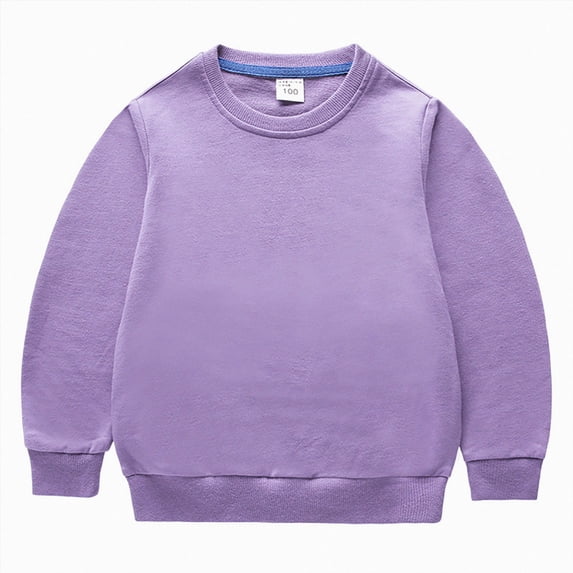Wonitaaizi Toddler Kids Baby Girl Long Sleeve Sweatshirt Casual Pullover Infant Crewneck Sport Tops (7-8 Years,Purple)