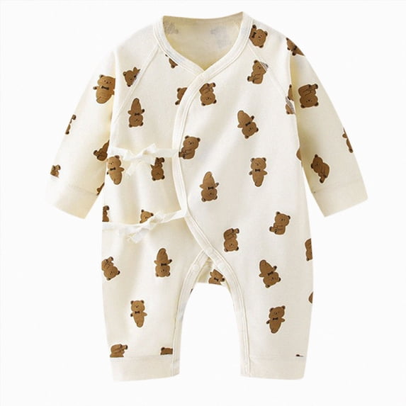 Wonitaaizi Unisex Baby Boys Girls Footless Newborn Baby Sleepers Pajamas Romper Boys Girls Long Sleeve(6-9 Months,Yellow)