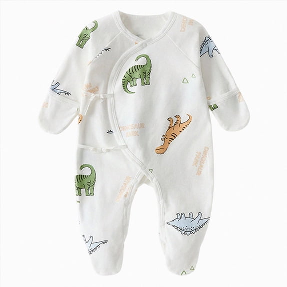 Wonitaaizi Unisex Baby Long Sleeve Romper Legged Jumpsuit for Infant Boy Girls (Newborn,Light Green)