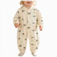 thumbnail image 1 of Wonitaaizi Unisex Footless Newborn Baby Boy Sleepers Pajamas Romper Boys Girls Long Sleeve(2-3 Years,Black), 1 of 6