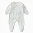 thumbnail image 1 of Wonitaaizi Unisex Footless Newborn Baby Sleepers Pajamas Romper Girls Long Sleeve (3-6 Months,White), 1 of 6
