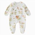 thumbnail image 1 of Wonitaaizi Unisex Footless Newborn Baby Sleepers Pajamas Romper Girls Long Sleeve (Newborn,Green), 1 of 6