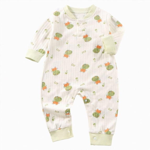 Wonitaaizi Unisex Newborn Baby Jumpsuit Long Sleeve Baby Outfit Baby Clothes for Boys and Girls (3-6 Months,Light Green)
