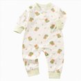 thumbnail image 1 of Wonitaaizi Unisex Newborn Baby Jumpsuit Long Sleeve Baby Outfit Soft Comfortable Baby Clothes for Boys and Girls(6-9 Months,Light Green), 1 of 7