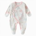 thumbnail image 1 of Wonitaaizi Unisex Newborn Baby Sleepers Pajamas Romper Boys Girls Long Sleeve(1-3 Months,Pink), 1 of 6