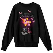 BIOWORLD Wonka 2023 Never Let Them Steal Your Dreams Crew Neck Long Sleeve Black Adult Sweatshirt-Medium