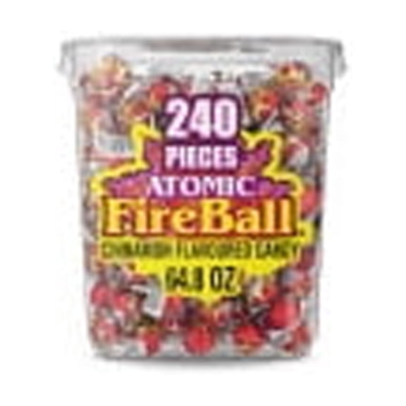 WonkaAtomic Fireball Jawbreakers,Cinnamon Flavor IndividuallyWrapped Candy, (240 Count)
