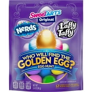 Wonka Golden Egg Plastic Egg Hunt Mix, Candy Variety Pack Prefilled Easter Eggs, 12 Count