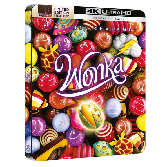 Wonka Limited Edition Steelbook - Italian Import (4K Ultra HD) Timothe Chalamet Calah Lane