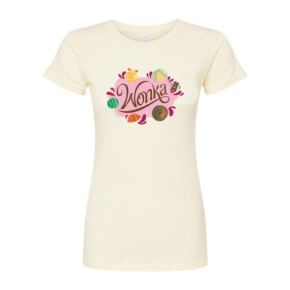 Wonka - Original Candy Logo - Juniors Fitted Graphic T-Shirt