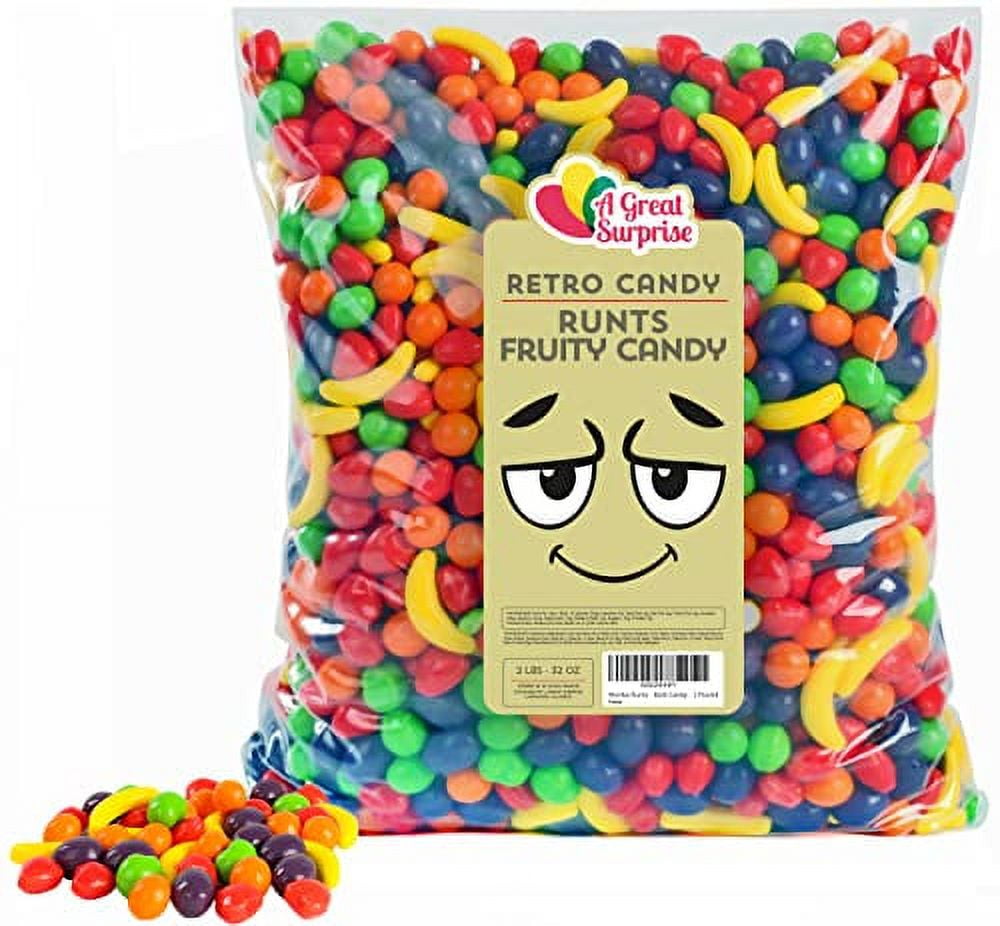 Wonka Runts Bulk Candy 2 Pound Fruit Shaped Hard Candy Retro