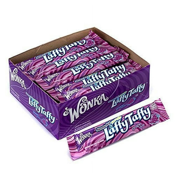 Wonka Stretchy Tangy Taffy, Grape Uva, 1.5-Ounce Packets (Pack of 36)