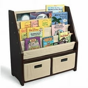 WonkaWoo Kids Sling Wooden Bookshelf for Toddlers and Small Children