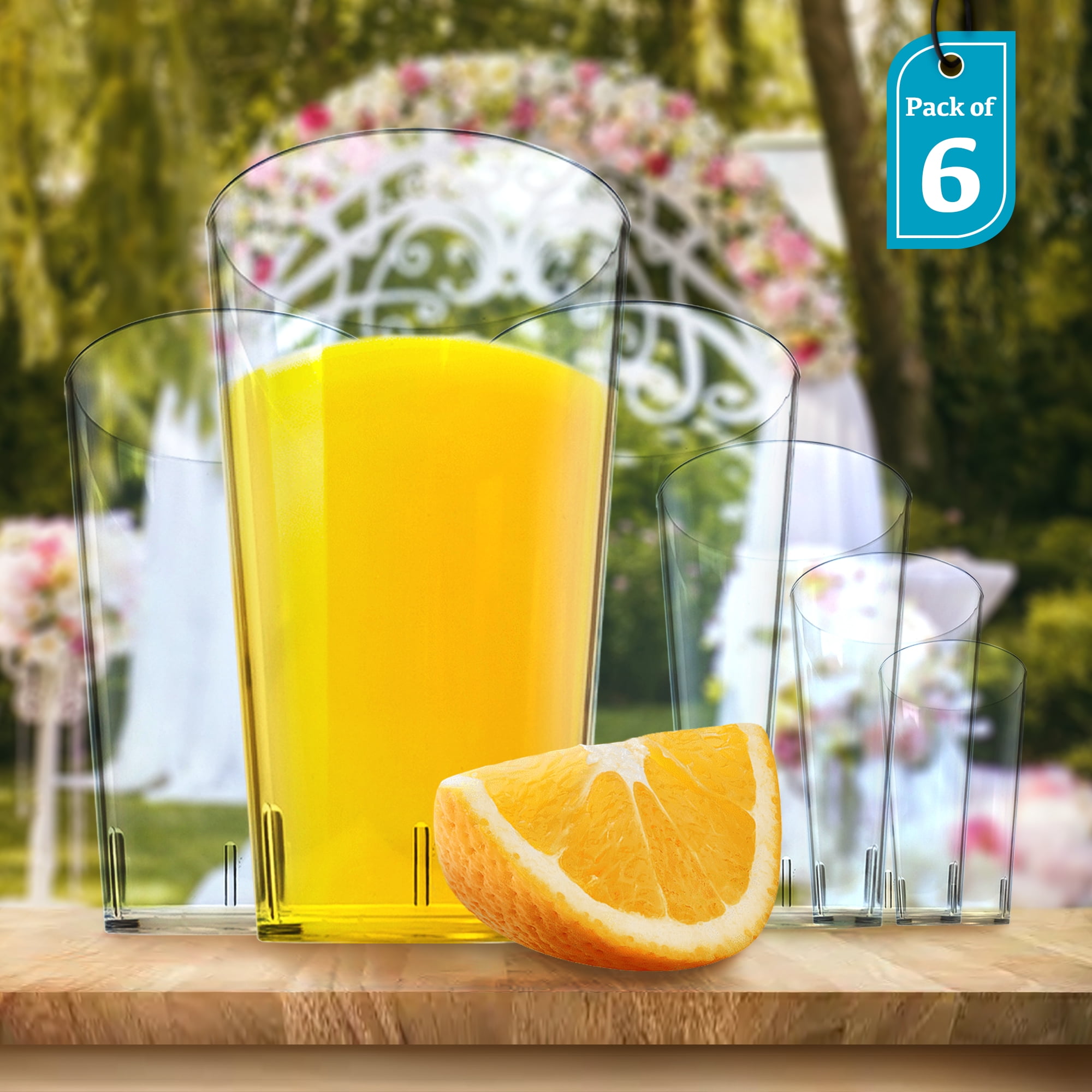 Wonkyware 24oz Tritan Plastic Tumbler Cup set of 6