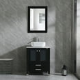 24 inches Bathroom Vanity Wood Double White Ceramic