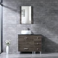 thumbnail image 1 of Wonline 36" Bathroom Vanity White Round Ceramic Sink w/Mirror Modern Wood Cabinet Combo, 1 of 9