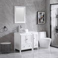 thumbnail image 1 of Wonline 36" White Bathroom Vanity Cabinet and Ceramic Vessel Sink, Equipped with Chrome Faucet Drain and Mirror Vanities Set, 1 of 6