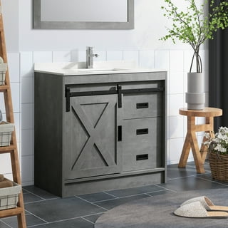 Floating Bathroom Storage Cabinet With Sliding Doors, Vanity