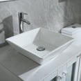 thumbnail image 1 of Wonline White Bathroom Ceramic Porcelain Vessel Sink Faucet Set Chrome, 1 of 5