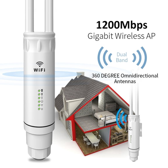 AC1200 Outdoor Access Point For Piso Wifi 2.4Ghz&5Ghz AP High Power 360Coverage WIFI Router