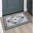 thumbnail image 1 of Wonnitar 2'x3' Boho Tribal Entryway Rug, Washable Kitchen Rug Non Slip Stain Resistant Vintage Oriental Small Area Rug for Bedroom ‎‎Bathroom Laundry Room Indoor Door Mat Entrance, Gray, 1 of 7