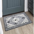 thumbnail image 1 of Wonnitar 2'x3' Boho Tribal Entryway Rug, Washable Kitchen Rug Non Slip Stain Resistant Vintage Oriental Small Area Rug for Bedroom ‎‎Bathroom Laundry Room Indoor Door Mat Entrance, Gray, 1 of 7